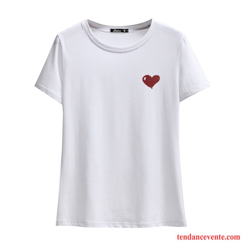 T-shirts Femme Baggy Demi Manche Mince Une Veste Courte Été Blanc