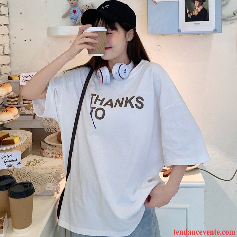 T-shirts Femme Courte Baggy Tempérament Été Une Veste Printemps Blanc