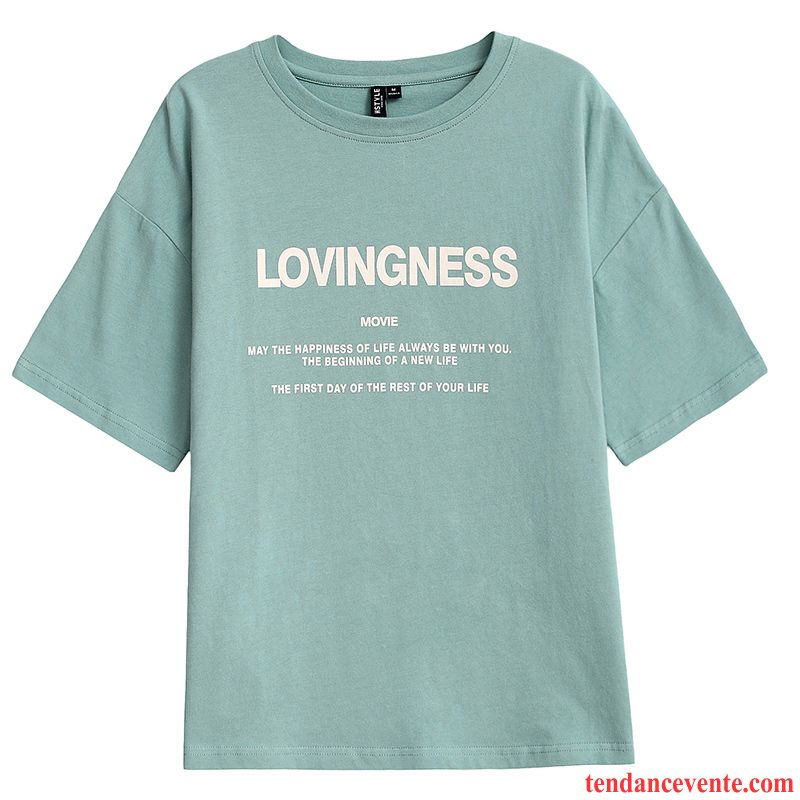 T-shirts Femme Tous Les Assortis Tendance Clair Mince Une Veste Été Rose Vert