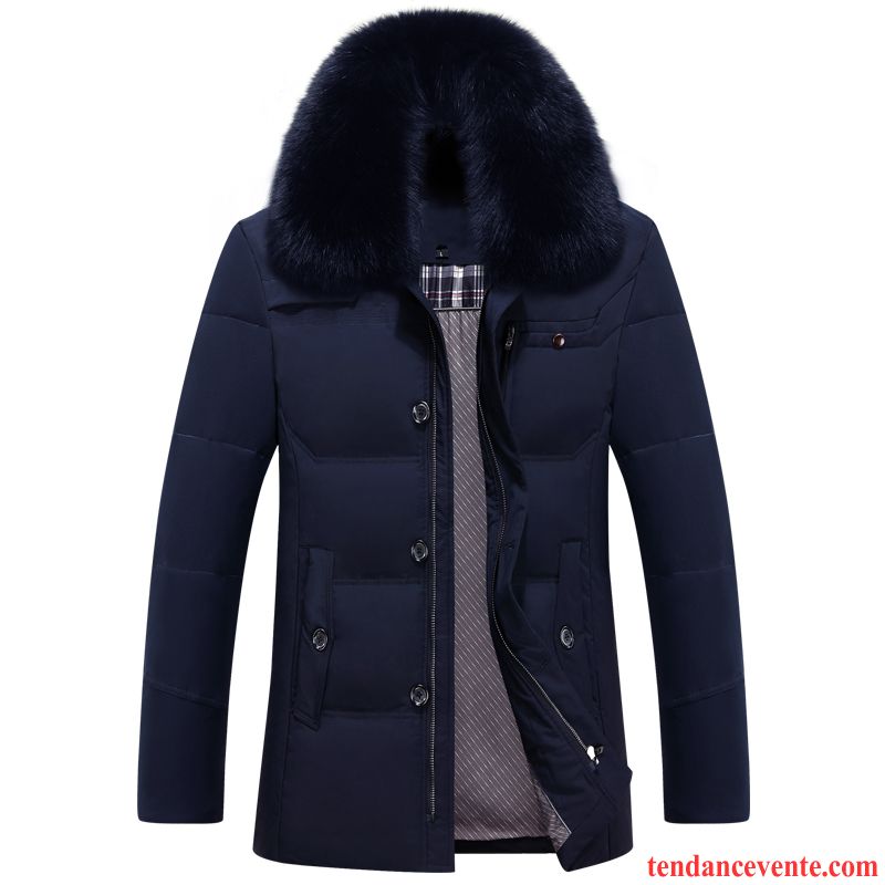 Veste Homme Doudoune Taillissime Homme Renforcé Col De Fourrure Pardessus Hiver Chameau