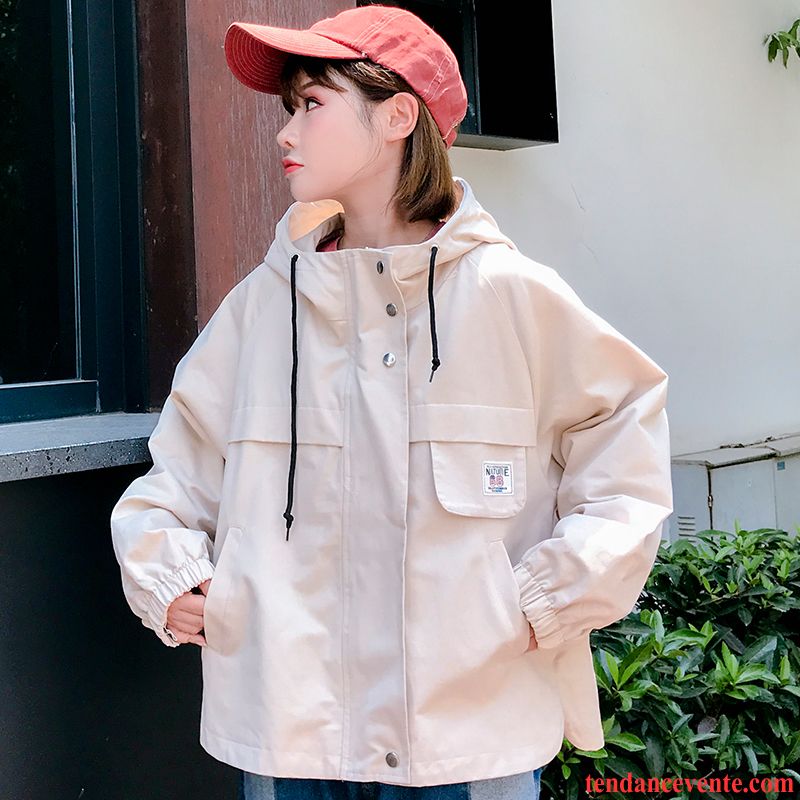 Veste Printemps Femme Pardessus Bureau L'automne Tous Les Assortis Capuche Baggy Étudiant Vêtements De Baseball Veste Femme Printemps Pensée